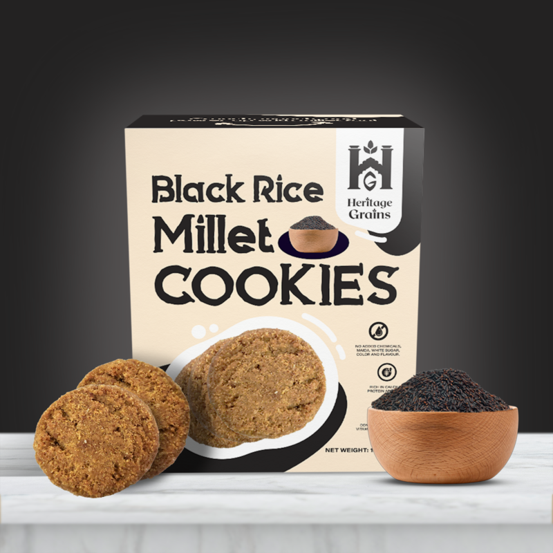 Black Rice Millet Cookies Black Rice Millet Cookies